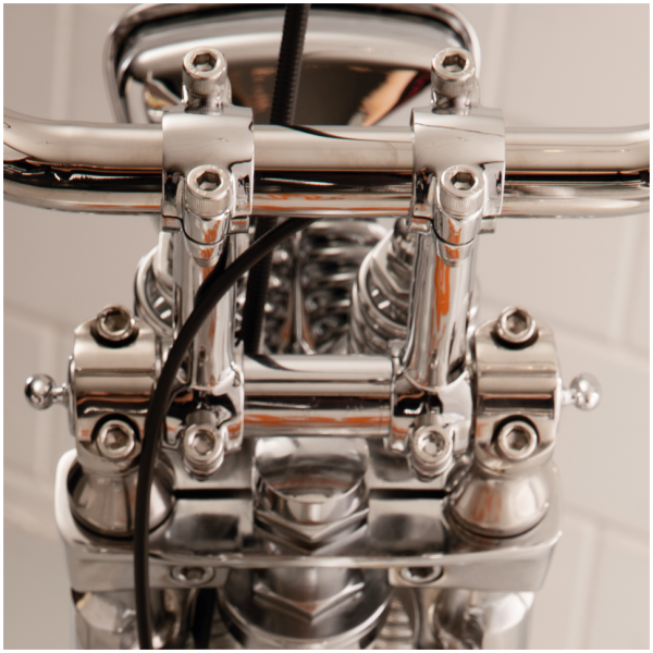 RISERS AND UPPER TRIPLE TREES FOR EARLY SPRINGER FORKS Chrome Dog Bone risers f/36-48 Springers
