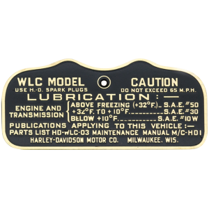 VINTAGE CAUTION & DATA PLATES