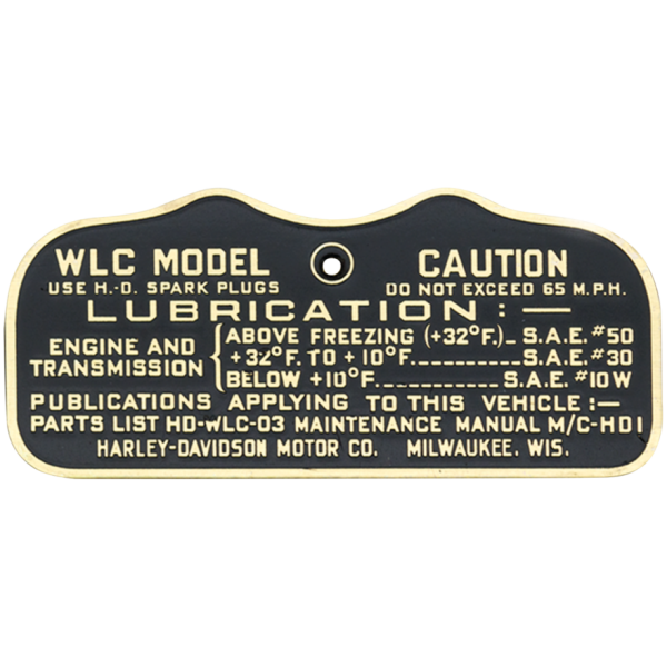 VINTAGE CAUTION & DATA PLATES cautionplate late 42WLC military brass