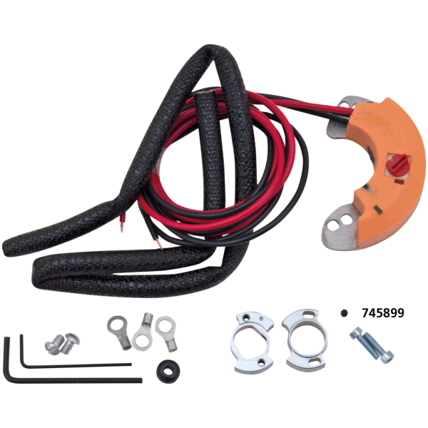 SAMWEL'S V-TRONIC ELECTRONIC IGNITION FOR 45CI, KNUCKLEHEAD AND PANHEAD Electronic ign auto adv 48-64 6V and 12V