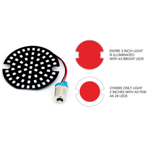 CYRON TURN SIGNAL LED INSERTS Turn Sig LED insert pancake 3" Red