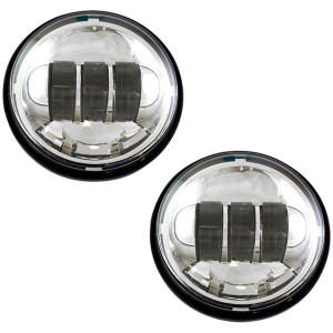 CYRON 4 1/2" LED DRIVE LIGHT UNITS Cyron 4.5" passing lamp led units chrome