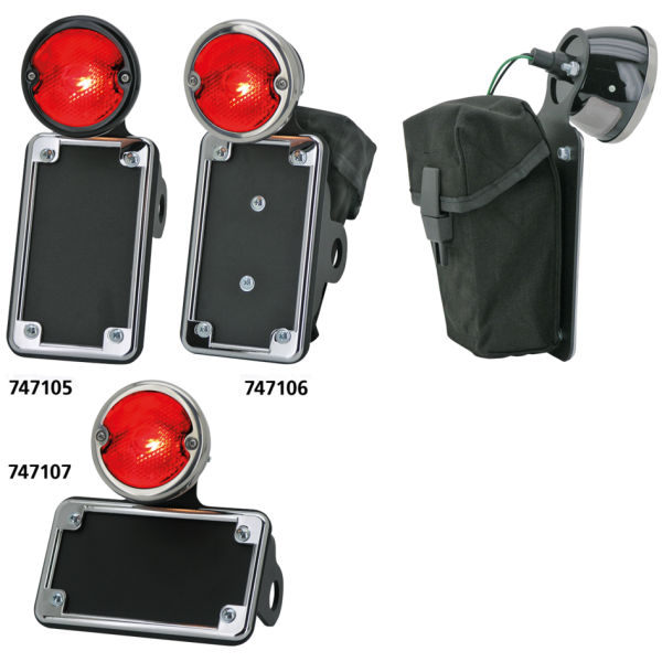 NO SCHOOL CHOPPERS TAILLIGHTS NSC 32 taillight w/vertical lic.mount