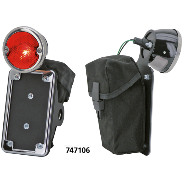 NO SCHOOL CHOPPERS TAILLIGHTS NSC 32 taillight w/vert.lic.mount w/bag