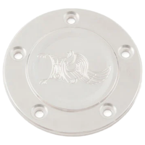 KEN'S FACTORY IGNITION COVERS Pointcover 5hole Polished w/Logo
