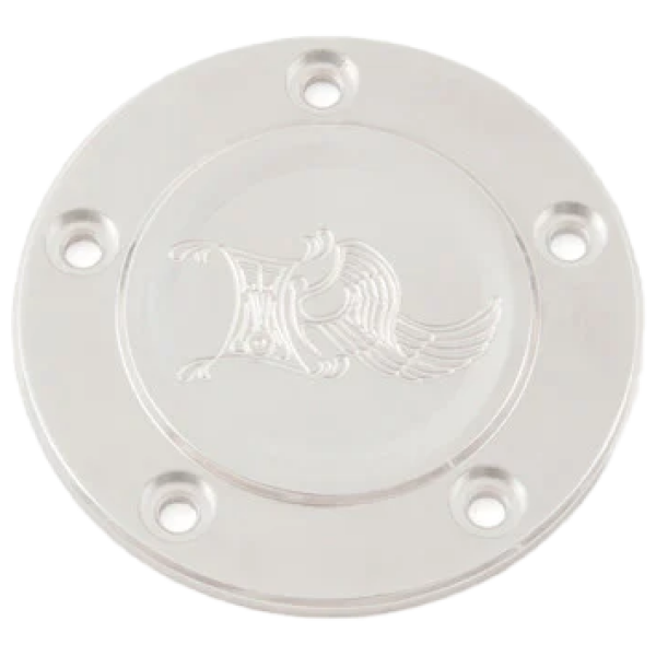 KEN'S FACTORY IGNITION COVERS Pointcover 5hole Polished w/Logo
