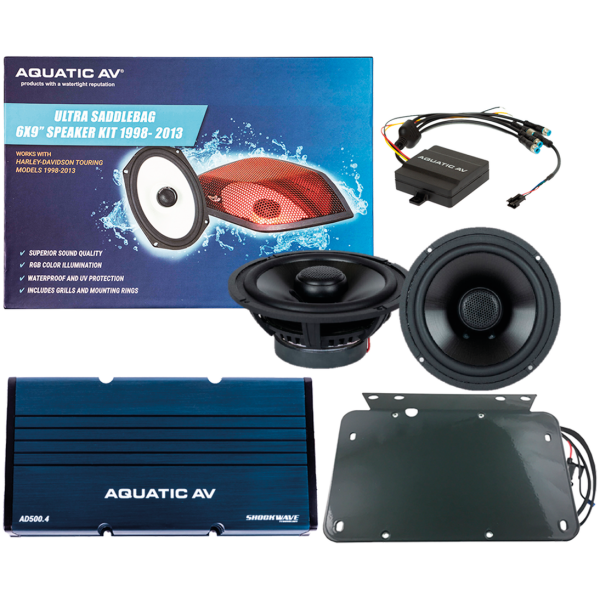 AQUATIC WATERPROOF LIGHTED AUDIO Aquatic Audio Kit for Road Glide 98-13
