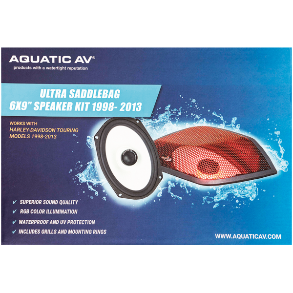 AQUATIC WATERPROOF LIGHTED AUDIO Aquatic Saddlebag Kit FLT97-13