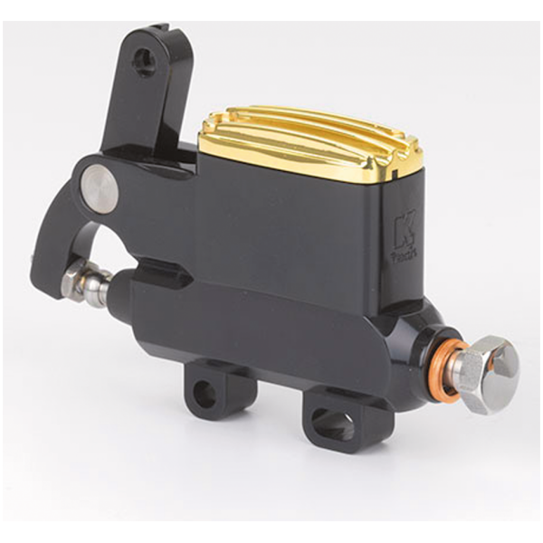 KUSTOM TECH DELUXE CABLE OPERATED MASTER CYLINDER K-Tech Deluxe wire m/c 14mm black/brass