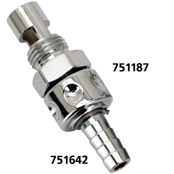 CARBURETOR MOUNTED FUEL VALVE FOR S&S CARBURETORS K-Tech petcock for S&S Super E/G chrome