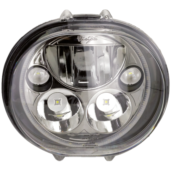 VISION-X ROAD GLIDE LED HEADLIGHT UNITS Vision X oval 5.75" Chr with halo single