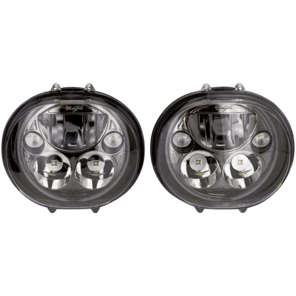VISION-X ROAD GLIDE LED HEADLIGHT UNITS Vision X oval 5.75" Blk with halo kit
