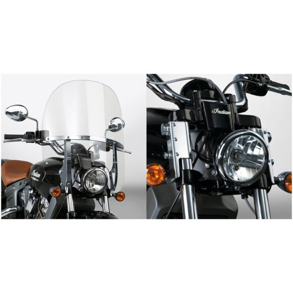 NATIONAL CYCLE SWITCHBLADE 2-UP QUICK-RELEASE WINDSHIELDS Switchblade 2-up kit Indian Scout chrome