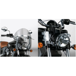 NATIONAL CYCLE SWITCHBLADE SHORTY QUICK-RELEASE WINDSHIELDS Switchblade Shty kit Indian Scout chrome