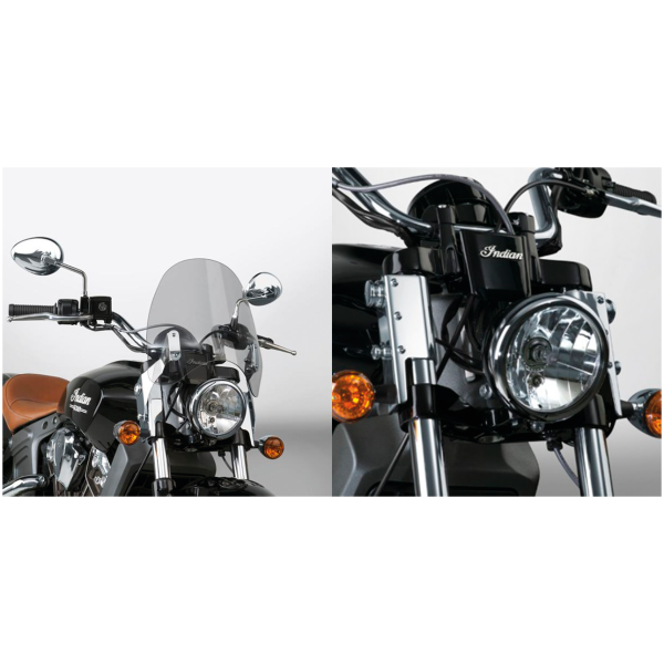 NATIONAL CYCLE SWITCHBLADE DEFLECTOR QUICK-RELEASE WINDSHIELDS Switchblade Defl kit Indian Scout chrome