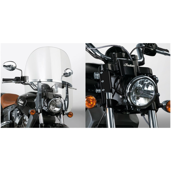NATIONAL CYCLE SWITCHBLADE 2-UP QUICK-RELEASE WINDSHIELDS Switchblade 2-up kit Indian Scout black