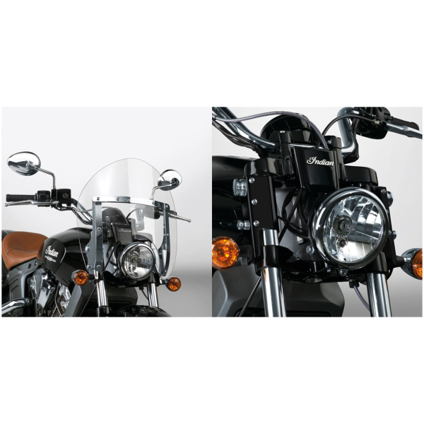 NATIONAL CYCLE SWITCHBLADE SHORTY QUICK-RELEASE WINDSHIELDS Switchblade Shty kit Indian Scout black
