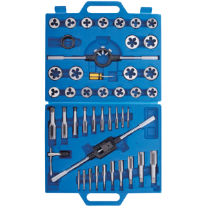 45-PIECE UNC & UNF SIZE TAP AND DIE SET Tap and Die set 45 piece SAE Tungsten