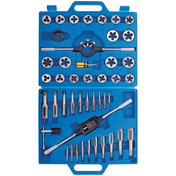 45-PIECE UNC & UNF SIZE TAP AND DIE SET Tap and Die set 45 piece SAE Tungsten