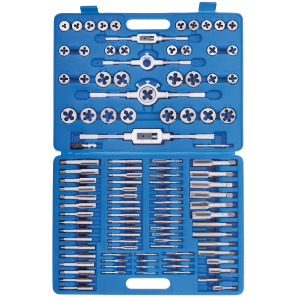 110-PIECE METRIC, UNC & UNF SIZE TAP AND DIE SET Tap & Die set 110 pieces SAE Tungsten