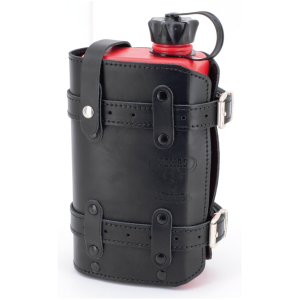 TEXAS LEATHER FUEL FRIEND CANISTER HOLDERS Black Holder with 1.5L Red FF Canister