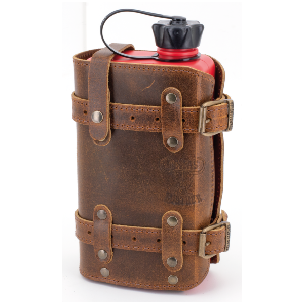 TEXAS LEATHER FUEL FRIEND CANISTER HOLDERS Ranger Holder with 1.5L Red FF Canister