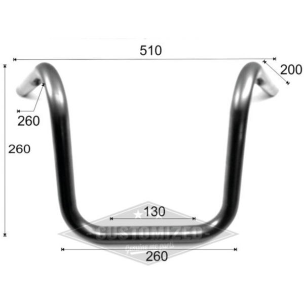 WESTLAND CUSTOMS 7/8" (22MM) DIAMETER DRAG BARS 7/8" black Drag Bar 40" no dimples