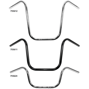 WESTLAND CUSTOMS 7/8" (22MM) DIAMETER APE HANGER HANDLEBARS 7/8" Handlebars Ape Hanger 9" CHR