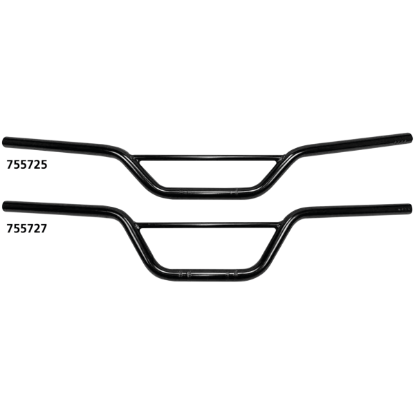 WESTLAND CUSTOMS 1 INCH DIAMETER SCRAMBLER HANDLEBARS 1" Handlebars Scrambler 4" BLK