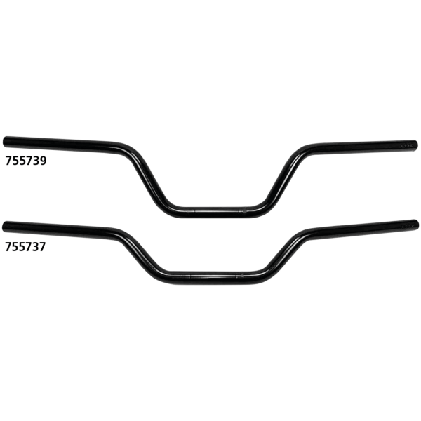 WESTLAND CUSTOMS ONE INCH DIAMETER STREET TRACK HANDLEBARS 1" Handlebars Street Track 6" BLK no dmp