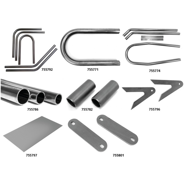 RAW STEEL PARTS BY WESTLAND CUSTOMS Tube set diameter 22mm