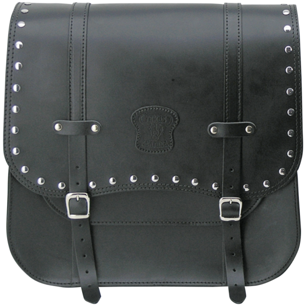 TEXAS LEATHER SIDE SADDLEBAG Texas Leather saddlebag 32L, studded
