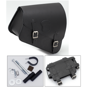 TEXAS LEATHER SPORTSTER FRAME BAG WITH BOTTLE HOLDER Texas Leather XL14-UP bag w/Oil can hldr