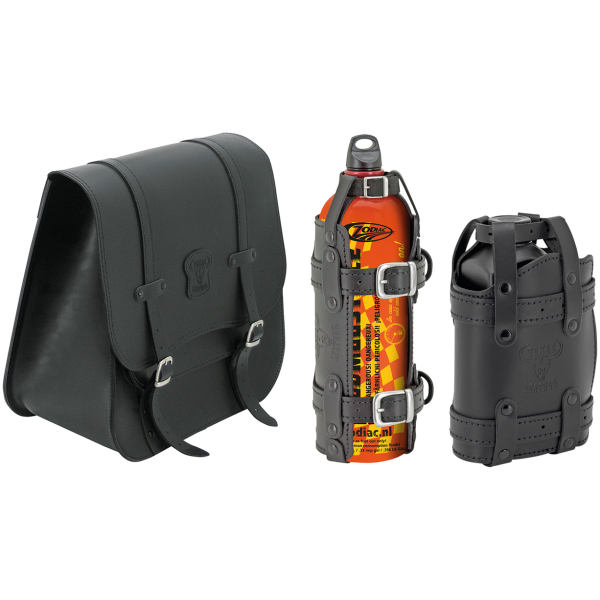 TEXAS LEATHER SIDE SADDLEBAG T-Leather F*ST84-17 32l bag w/1fuel+1oil