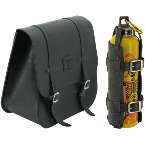 TEXAS LEATHER SIDE SADDLEBAG Texas Leather Softail 32l bag w/1Chuchaq