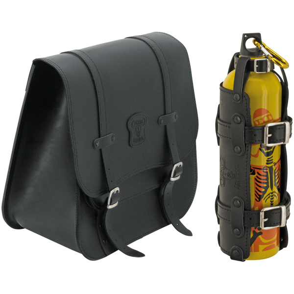 TEXAS LEATHER SIDE SADDLEBAG Texas Leather Softail 32l bag w/1Chuchaq