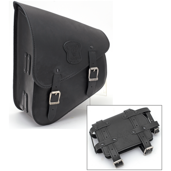 TEXAS LEATHER SOFTAIL SWING ARM BAGS T-Lthr Softail 5.5l bag w/oilcanh 2018