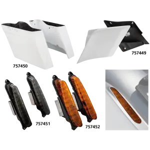 RICK'S STRETCHED REAR FENDERS FOR TOURING CVO Touring 14-UP turn signals, pair