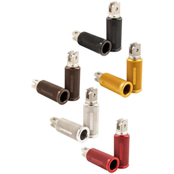 P16 POWERPLANT FOOT PEGS FOR MILWAUKEE EIGHT SOFTAIL P16 FOOT PEGS ST18-UP Gold