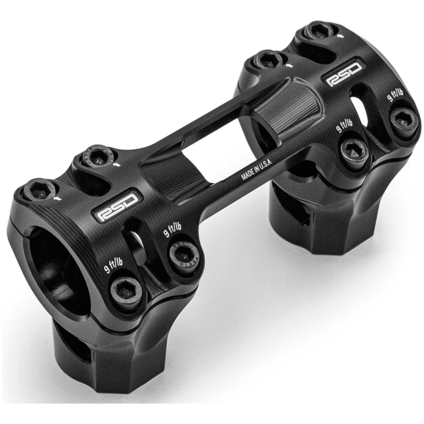 ROLAND SANDS DESIGN SECTOR RISERS FOR 1 1/8" HANDLEBARS RSD Sector Risers 2" One-Piece Black