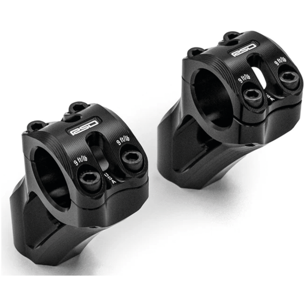 ROLAND SANDS DESIGN SECTOR RISERS FOR 1 1/8" HANDLEBARS RSD Sector PB Risers 3" Two-Piece Black