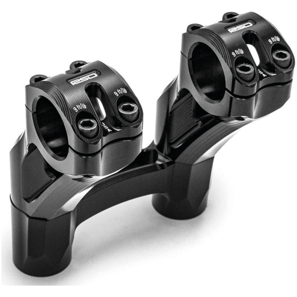 ROLAND SANDS DESIGN SECTOR RISERS FOR 1 1/8" HANDLEBARS RSD Sector PB Risers 5" Two-Piece Black