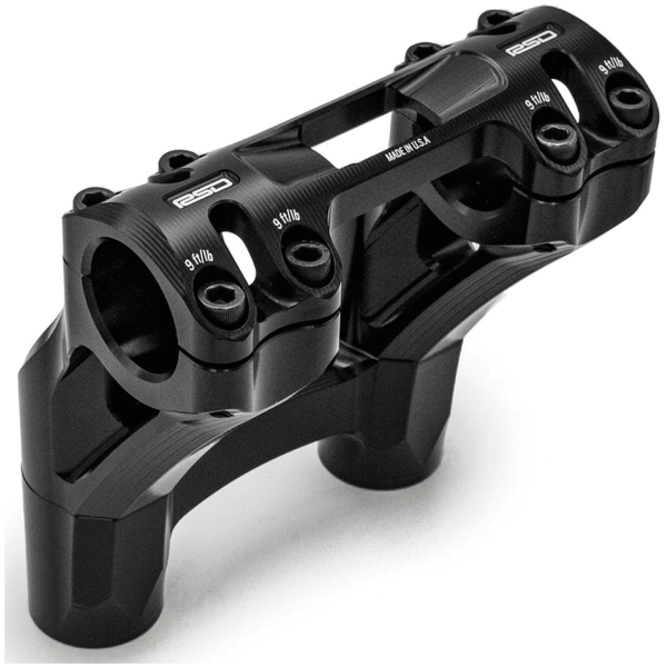 ROLAND SANDS DESIGN SECTOR RISERS FOR 1 1/8" HANDLEBARS RSD Sector PB Risers 5" One-Piece Black