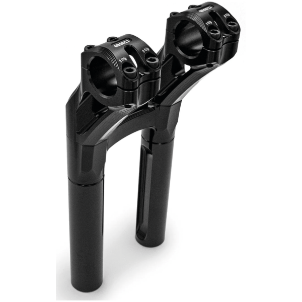 ROLAND SANDS DESIGN SECTOR RISERS FOR 1 1/8" HANDLEBARS RSD Sector PB Risers 10" Two-Piece Black