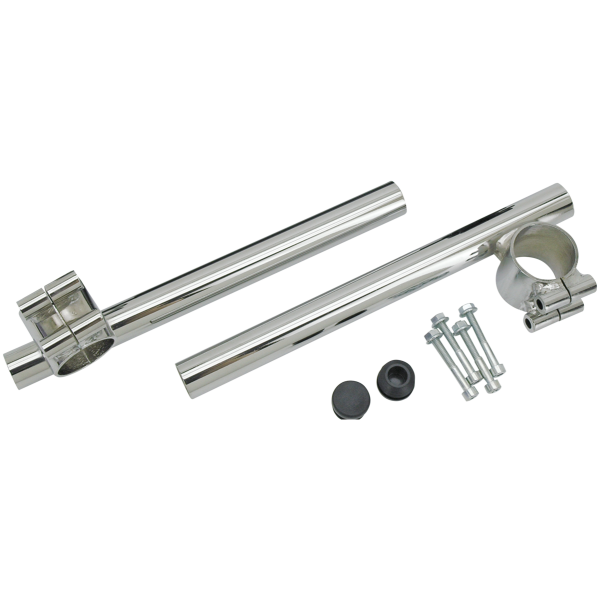 CLIP-ON HANDLEBARS Chrome Clip-Ons for 39mm forks