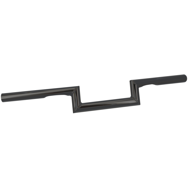 ZODIAC CUSTOM PRODUCTS ONE INCH DIAMETER Z-BAR HANDLEBARS GZP Flat Z - BLACK DIMPLED