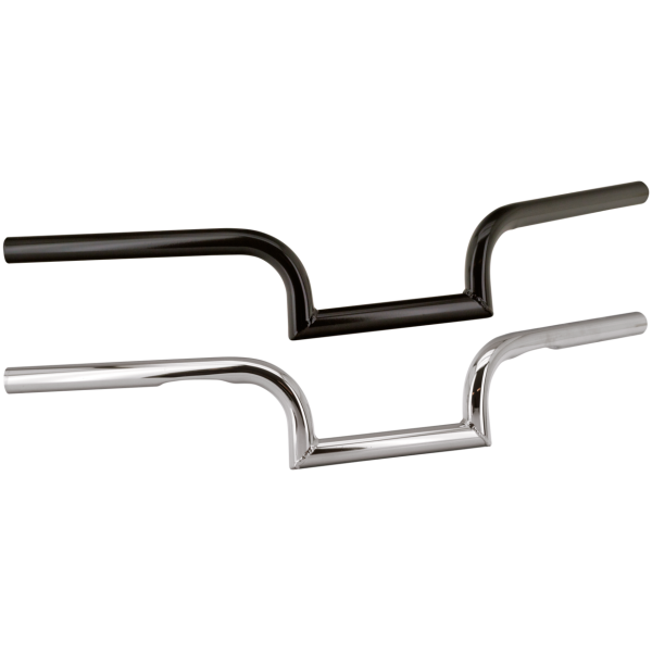 ZODIAC CUSTOM PRODUCTS ONE INCH DIAMETER SOCAL & HIPSTER HANDLEBARS GZP Hipster dimpled black 4-1/2"