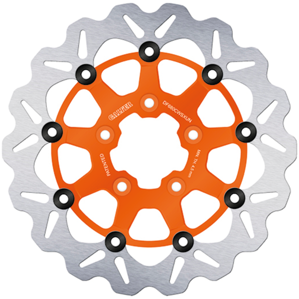 GALFER "BIG WAVE" FLOATING DISC BRAKE ROTORS Galfer Wave FR Floating 13" Orange