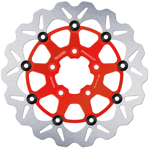 GALFER "BIG WAVE" FLOATING DISC BRAKE ROTORS Galfer Wave FR Floating 13" Red