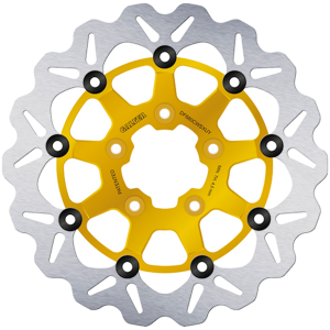 GALFER "BIG WAVE" FLOATING DISC BRAKE ROTORS Galfer Wave FR Floating 13" Gold